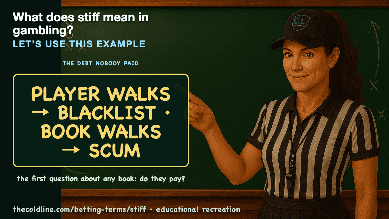 Chalkboard lesson explaining Stiff with a worked Stiff example.